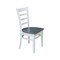 International Concepts Set of Two Emily Side Chair, White/Heather Gray C05-617P - alternate 4